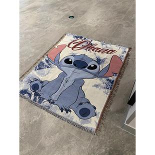 史迪仔星际宝贝史迪奇Stitch沙发毯卡通风史迪仔家居装 饰毯野餐垫