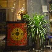 新中式 覆古手彩绘大鞋 柜松木创意家用客厅定制玄关柜实木储物家具