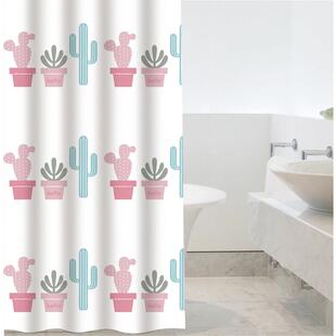 动动手浴室防水加厚浴帘免打孔洗澡淋浴防水布隔断帘子挂帘