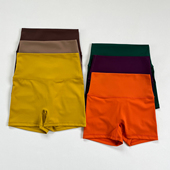 夏季 瑜伽短裤 运动高腰提臀收腹速干打底高弹力裸感柔软女三分中裤