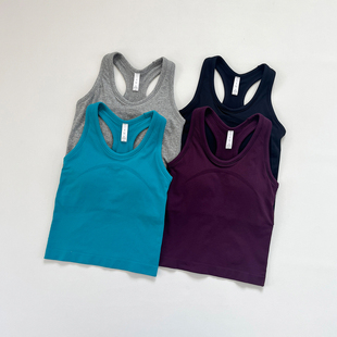 一体式运动背心带胸垫修身内搭工字型外穿女显瘦短款吊带无袖上衣