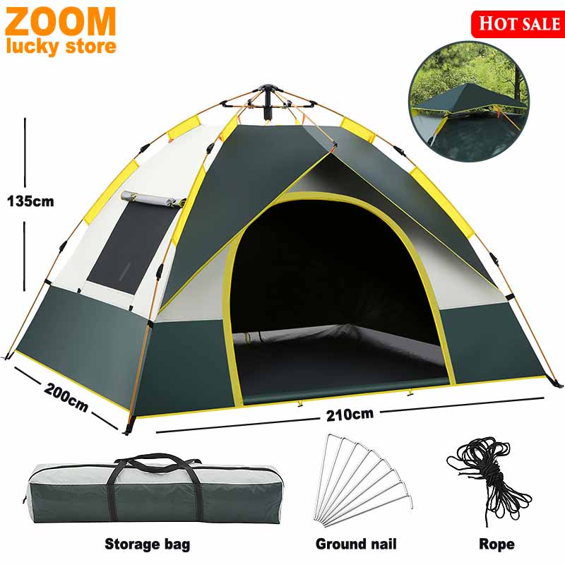 automatic quick open pop-up tent camp camping waterproof