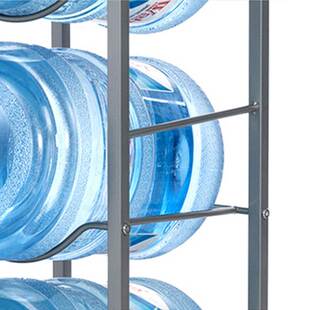 水桶架办公室饮用水置物架整理架银色单排4桶装可定制G4605