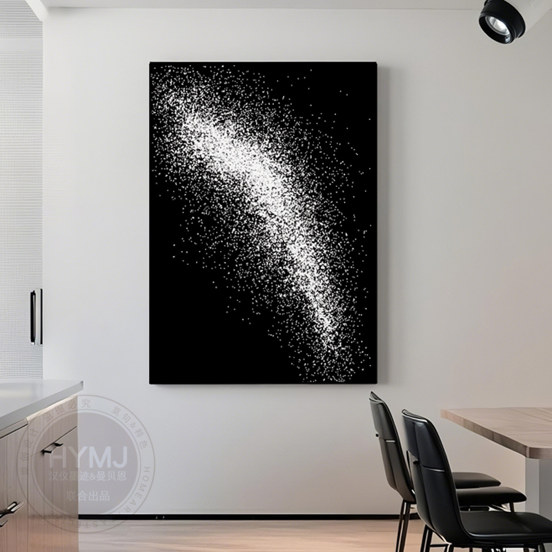现代简约高级感黑白玄关装饰画2025新款客厅沙发背景墙挂画餐厅画
