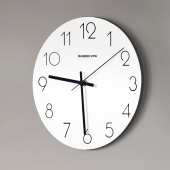 挂钟客厅钟表简约北欧时尚 免打孔石英钟 家用时钟挂表静音2025新款