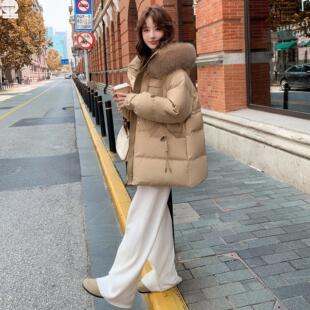 独特漂亮长款羽绒服外套冬大码中长款孕妇羽绒服女特大码