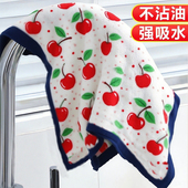 纯棉抹布厨房抹布专用吸水不掉毛清洁去油污家用加大加厚洗碗布