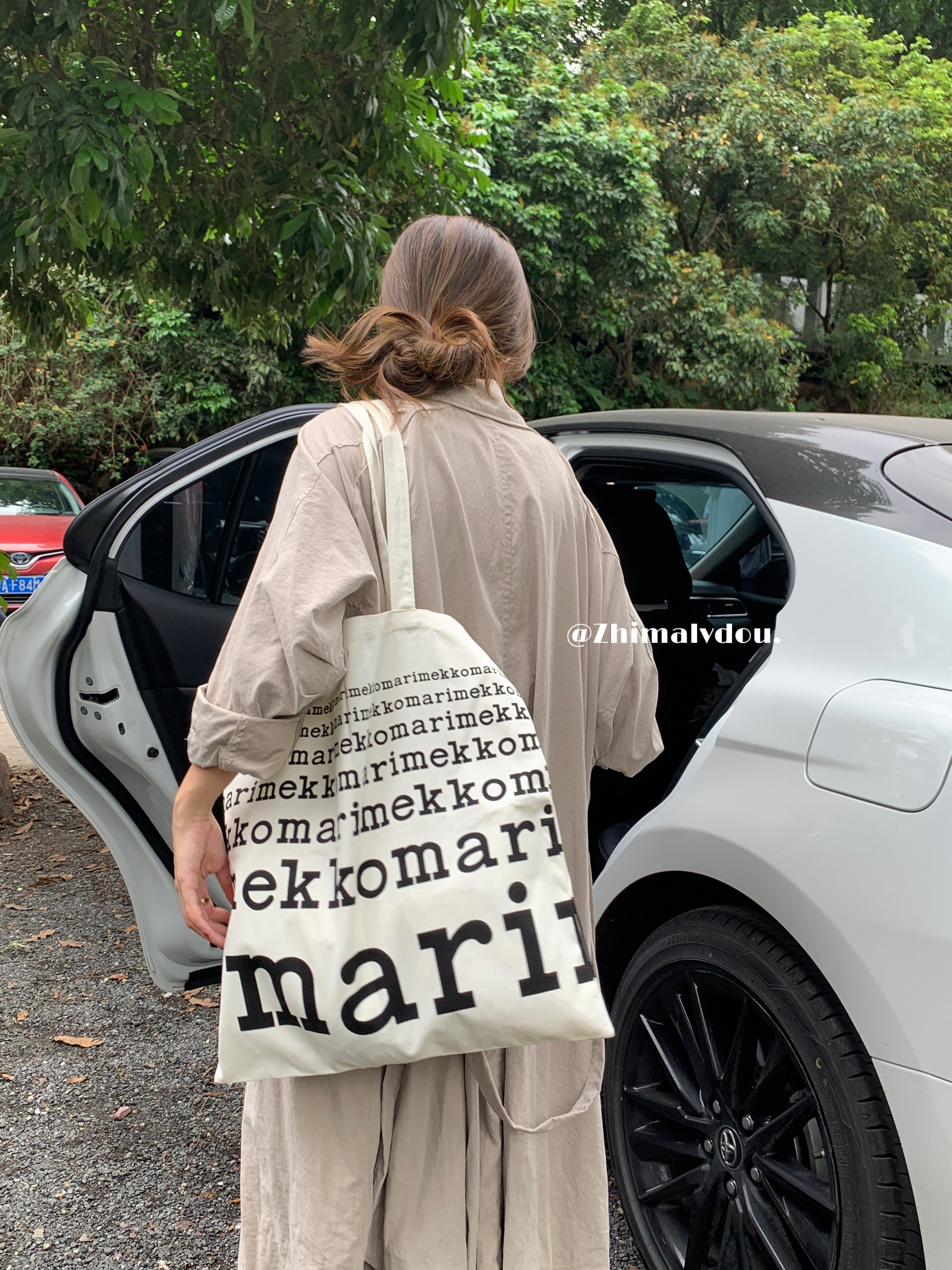 韩版新款字母帆布包大容量慵懒风单肩包休闲百搭托特包环保购物袋