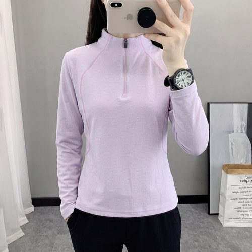 YG户外运动抓绒衣女上衣加厚保暖长袖磨毛打底衫抗静电德绒秋冬女