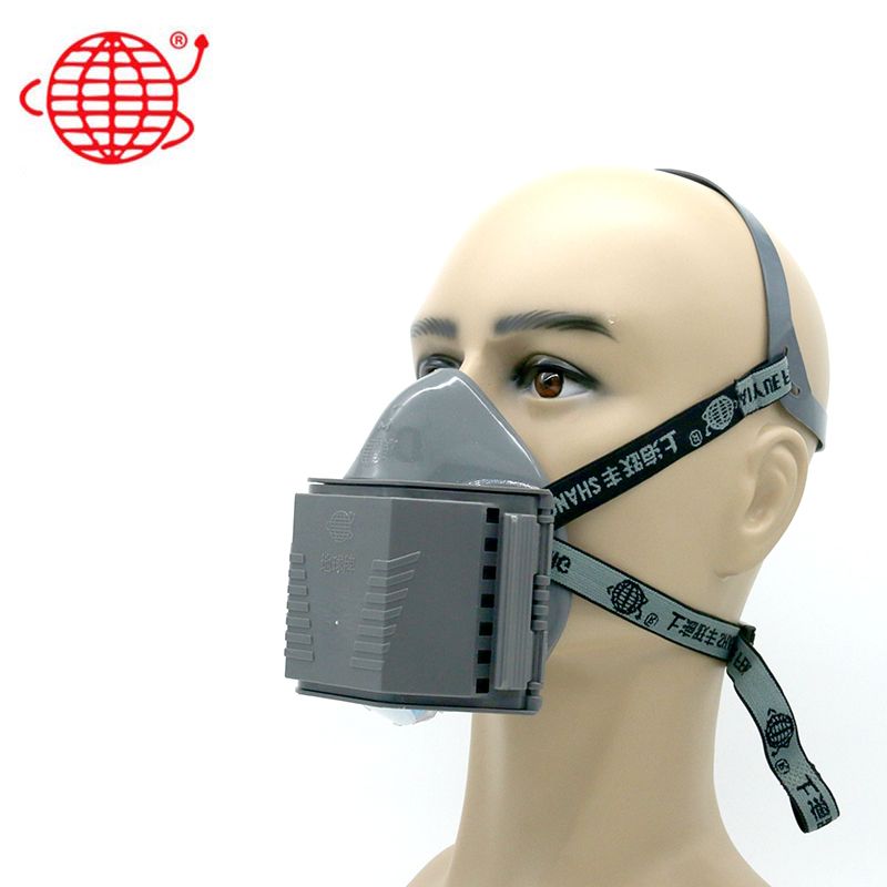 上海跃丰地球牌3300A防尘半面罩活性炭滤棉工业粉尘电焊打磨口罩