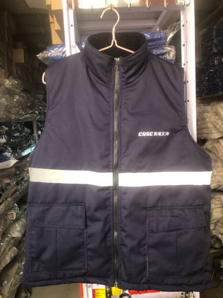 黑色藏青色棉马甲黄埔文冲船厂马甲中国船舶大船CSSC船厂秋冬款