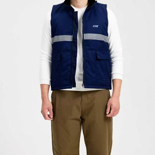 黑色藏青色棉马甲黄埔文冲江南造船中国船舶大船CSSC船厂秋冬款