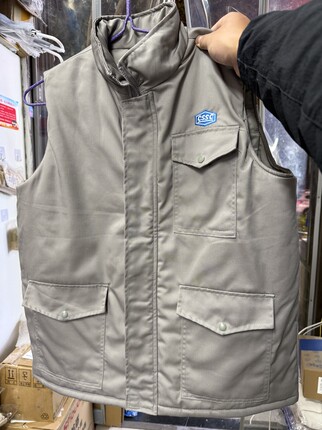 正品船厂秋冬灰色蓝色棉马甲江南造船沪东外高桥中船广船CSSC船厂