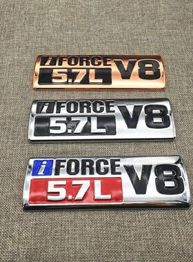 适用坦途车标 TUNDRA IFORCE 5.7L V8车贴 途坦车标 TRD皮卡车标