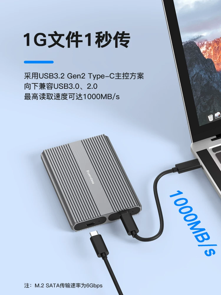 Независимый двойной отсек для SSD M.2, NVMe/SATA двойной протокол, внешний мобильный бокс, считыватель SSD M.2