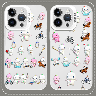 大湾鸡手机壳苹果17华为vivo表情包周边iPhone16promax小米15pro活力14全运会13x吹泡泡吉祥物广州吐泡泡适用