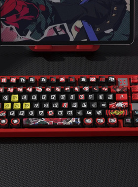 密探P5女神异闻录芳泽霞全五面热升华PBT键帽二次元游戏X80 X100