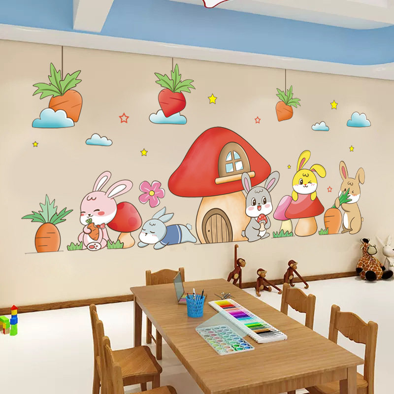 公主房间女孩儿童卧室墙画贴画床头墙壁墙面装饰品墙贴纸自粘布置