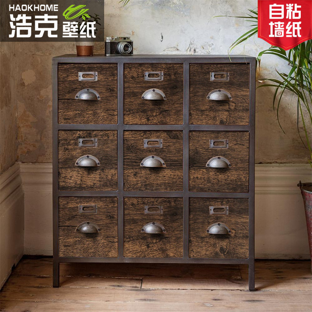仿木木纹桌面贴纸复古装饰自粘餐桌茶几旧桌子茶桌家具翻新桌贴皮