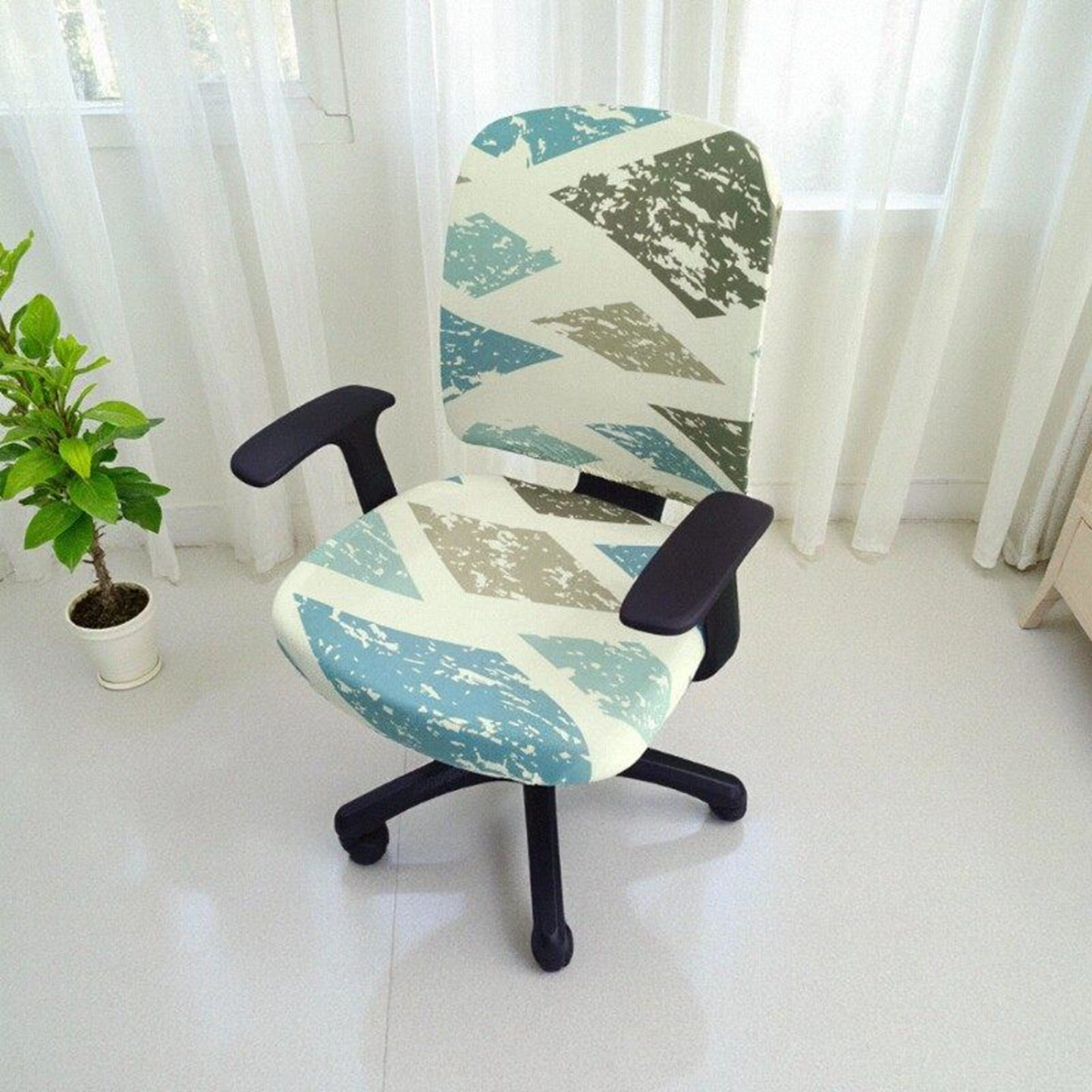 弹力针织办公室电脑椅子套 简约弹性椅套 分体式电脑椅套子可定做