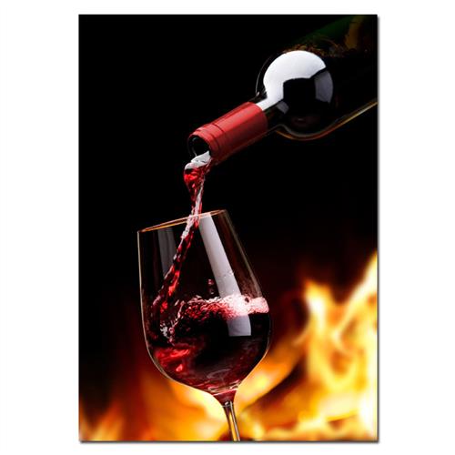 餐厅装饰画现代简约无框画葡萄红酒杯饭厅挂画创意艺术组合墙壁画