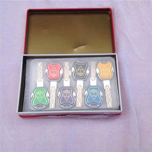 防盗C级防打断五彩匙多轨道铜锁芯防盗门叶片锁头防技术开启防撬