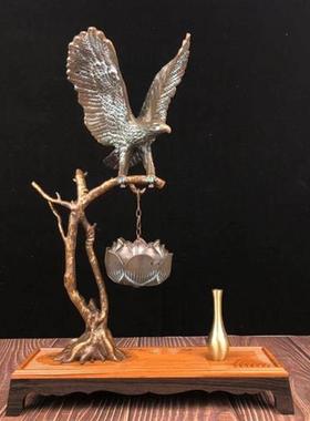 全铜吊炉茶道禅意香薰炉家用室内创意摆件办公室桌面摆设装饰用品