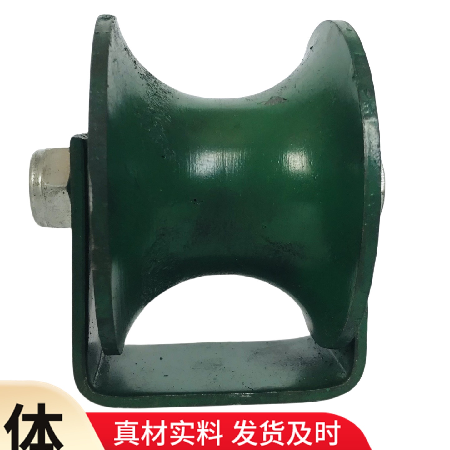 铸铁U型轨道轮导向滑轮U型双轴承滚轮定轨道工业脚轮车轮万向轮