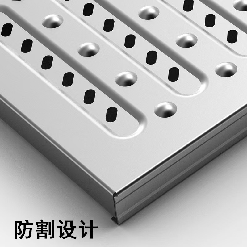 定制学校酒店厨房排水沟盖板 工厂工程地沟板加厚304不锈钢水沟盖