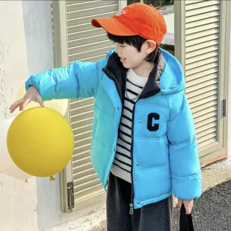 反季白鸭绒儿童羽绒服男
