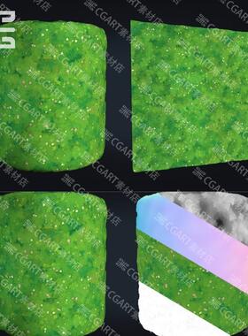 Substance Designer风格化草地花朵纹理材质球卡通地形草sd材质球