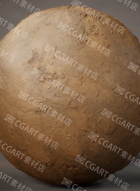 Substance Designer风格化地面泥土尘土土壤纹理sd材质球sp材质球