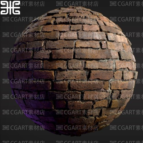 Substance Designer写实破损旧砖石砖墙砖水泥砌砖纹理sd材质球pt