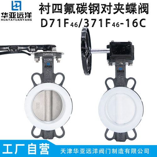 华亚远洋四氟蝶阀全衬铸钢