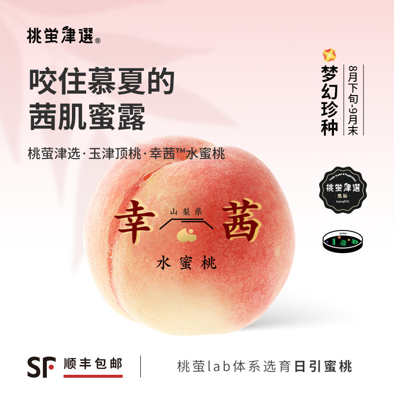 稀！桃萤津选 幸茜水蜜桃 山梨引种晚熟梦幻蜜桃 玉津顶桃 礼盒SF