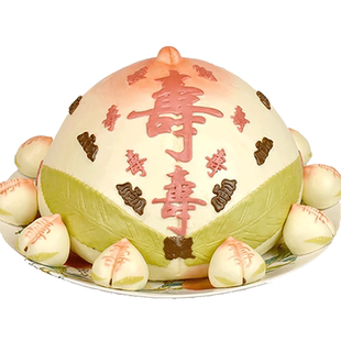 御茶膳房寿桃老人祝寿生日糕点万事如意过寿礼品大寿桃馒头礼盒
