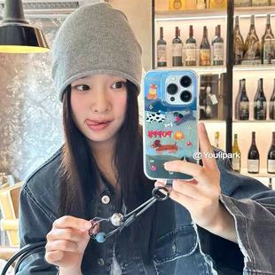 卡通油画狗适用于oppoA6pro手机壳A5A3proa93sA2pro可爱a57A2m保护套防摔a11全包A97女A92S小众a78a58x魔方