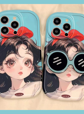 女孩墨镜支架适用于华为nova15pro手机壳14/13/12/11Ultra女nova10/9se/8pro保护套nova5pro/6se创意4/3胖妹