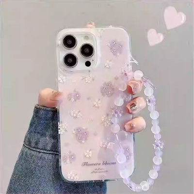 清新浅紫碎花适用于OPPOReno15手机壳14/13PROFindX8Sx9保护套A6PROA5A3X7Ultra新款K12S11女款reno10高级IMD