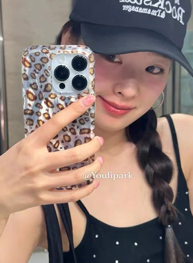 羽纱棕色豹纹适用于oppo findx9手机壳x8prox7/reno15pro/14/13/12女K12S/10软A5A6proA3新款ace2羽纱保护套