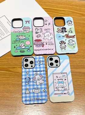 萌宠动物派对适用于荣耀500手机壳400pro200/100/90gt保护套magic7/8/5/4pro卡通X70i/60GT女X40/30/9二合一