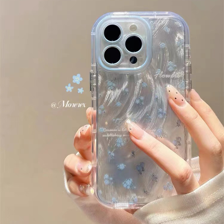 蓝色郁金香适用于vivoX300手机壳x200prox100ultra保护套S30S20S19PRO软S18e/17/16/12女X90s/80/70/60狐尾