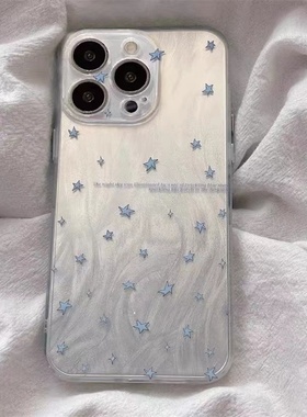 羽纱蓝色星星适用于vivo iqoo13手机壳12pro/10保护套iqooneo11/10pro+/9/8/7se竞速z9xz8x女全包u5e/u3羽纱