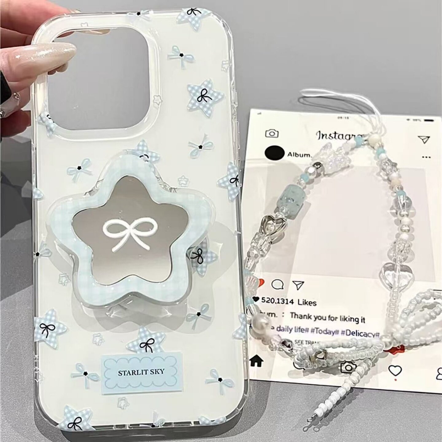 火翔格纹星星适用于OPPOReno16手机壳15/14PROFindX8Sx9保护套A6PROA5A3X7Ultra新款K12S11女款reno10高级IMD - 实物图