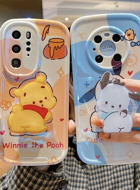 维尼熊小狗适用于红米k90promax手机壳Turbo4pro/3保护套note15pro+14/13/12R女K80EK60Ultra至尊小米胖妹