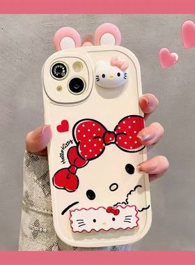 立体耳朵小猫适用于vivox300pro手机壳x200x90x80PRO70t女款y500/200Ty300i保护套s50S30PRO/20/19/18/17胖妹