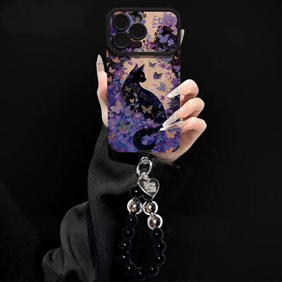 火翔蝴蝶黑猫适用于一加15手机壳13T12一加ACE6/5PRO11r/10壳OnePlus/2V新款11R防摔ACE竞速版1+10RAce新视窗