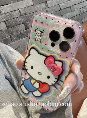 火翔卡通小猫适用于三星s25手机壳s24+/s23ultra/s22/s21F/s20plus保护套note20/s10全包a52a54A23A女新款IMD