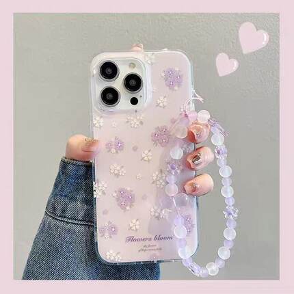 清新浅紫碎花适用于OPPOReno15手机壳14/13PROFindX8Sx9保护套A6PROA5A3X7Ultra新款K12S11女款reno10高级IMD