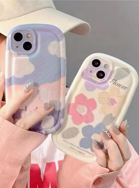 气质油画花朵适用于vivo s18pro手机壳s16pro个性s15pro女款s20s10创意s7e活力全包s9防摔s17e新款v23肥皂